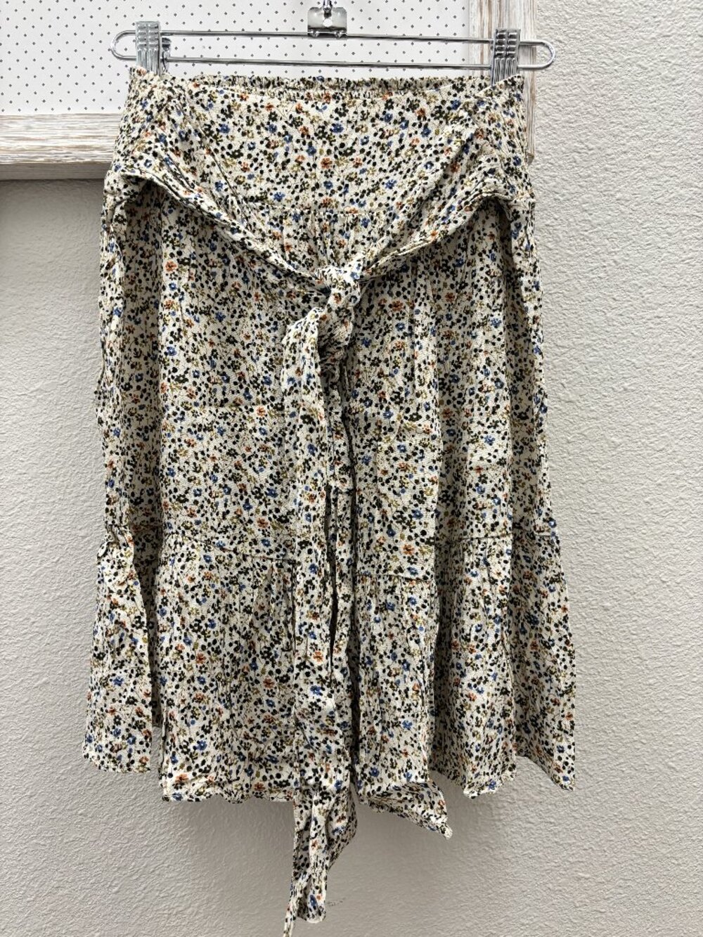 Madewell Floral Tie Front Skirt Women’s Small Elastic Back